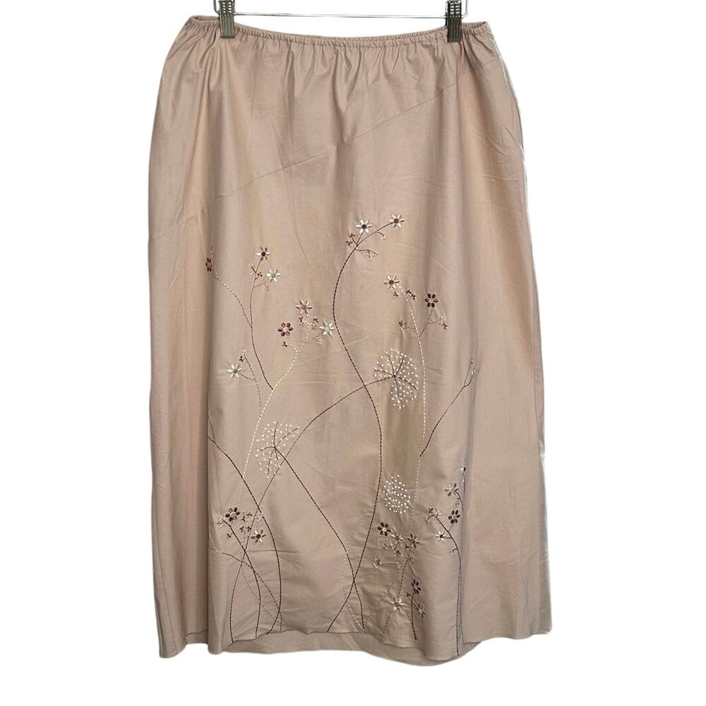 Vintage Norton McNaughton tan skirt size large